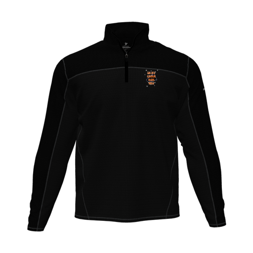 [CUS-DFW-QTRZ-PER-LSL-BLK-AS-LOGO1] Quarter Zip Pullover (Adult S, Black, Logo 1)