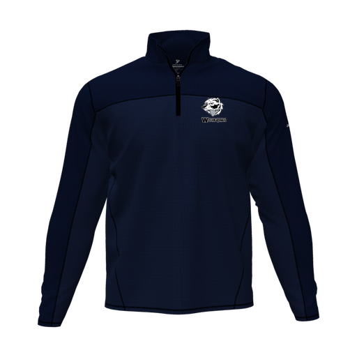 [CUS-DFW-QTRZ-PER-LSL-NVY-AS-LOGO2] Quarter Zip Pullover (Adult S, Navy, Logo 2)