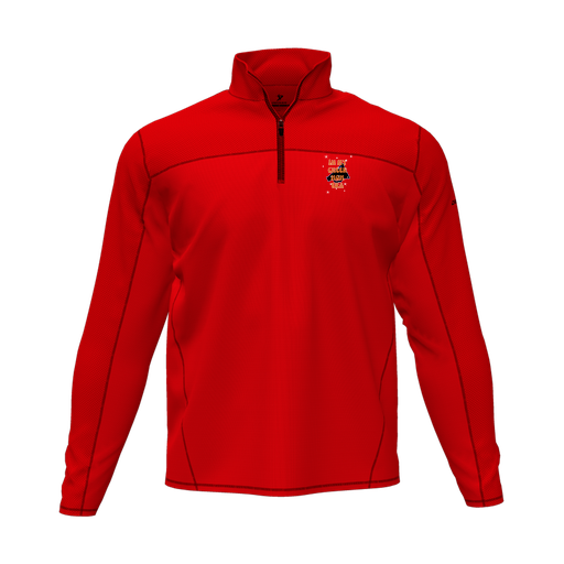 [CUS-DFW-QTRZ-PER-LSL-RED-AS-LOGO1] Quarter Zip Pullover (Adult S, Red, Logo 1)