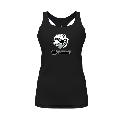 [FT0TRBBK-FYS-LOGO2] Decker Racerback Tank Top (Female Youth S, Black, Logo 2)