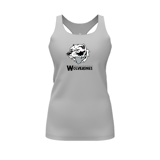 [FT0TRBGY-FYS-LOGO2] Decker Racerback Tank Top (Female Youth S, Gray, Logo 2)