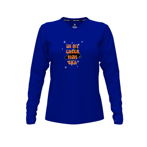 [FTLVCFRY-FYXS-LOGO1] Decker Comfort T-Shirt (Female Youth XS, Royal, V Neck, Logo 1, Long Sleeve)