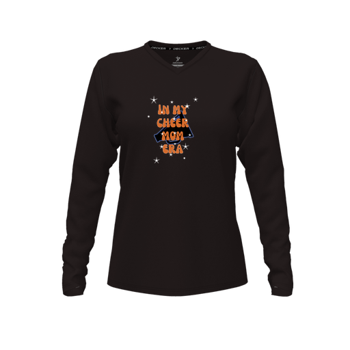 [CUS-DFW-TEES-PER-VNK-LSL-BLK-FYXS-LOGO1] Performance T-Shirt (Female Youth XS, Black, V Neck, Logo 1, Long Sleeve)