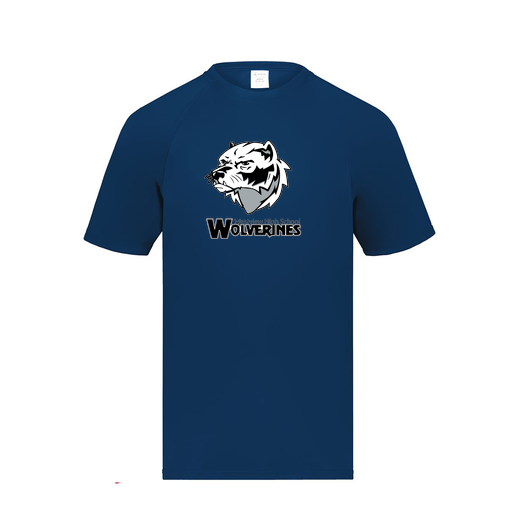 [2791.065.S-LOGO2] Youth Smooth Sport T-Shirt (Youth S, Navy, Logo 2)