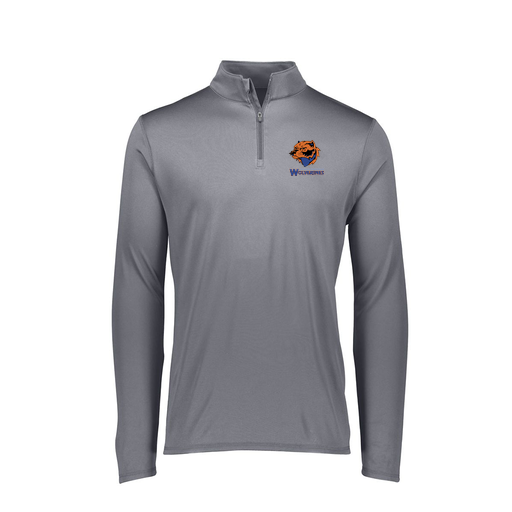 [FTLQFLGY-FAXS-LOGO3] Ladies Flex-Lite 1/4 Zip Shirt (Female Adult XS, Gray, Logo 3)