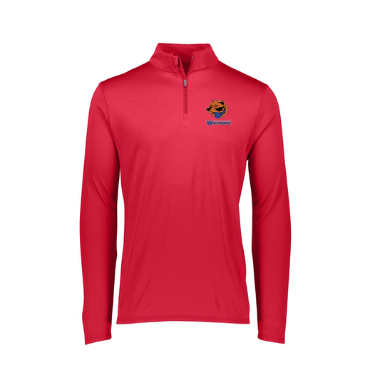 [FTLQFLRD-FAXS-LOGO3] Decker Women's Flex-Lite 1/4 Zip Shirt (Female Adult XS, Red, Logo 3)