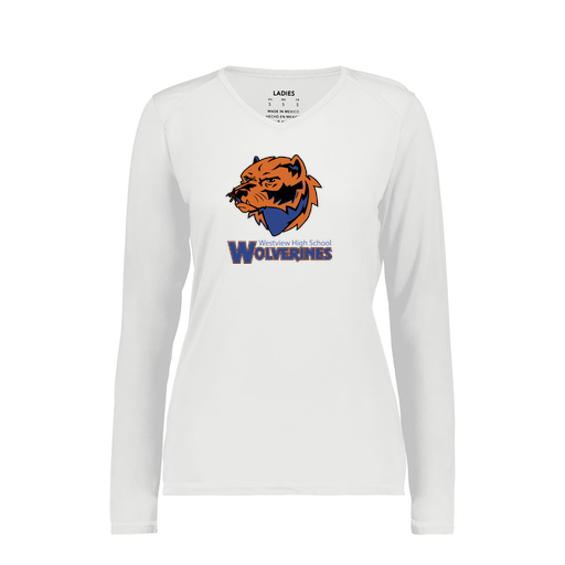 [6847.005.XS-LOGO3] Women's SoftTouch Long Sleeve (Female Adult XS, White, Logo 3)
