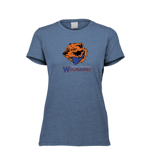 [FTSCUBNV-FAXS-LOGO3] Decker Women's Tri-Blend T-Shirt - Short Sleeve (Female Adult XS, Navy, Logo 3)