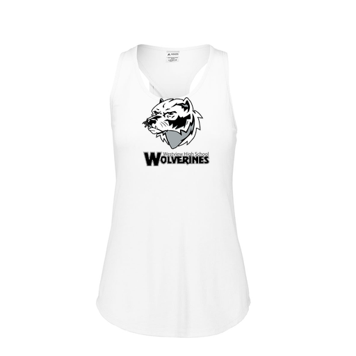 [FT0TUBWH-FAS-LOGO2] Ladies Tri Blend Tank Top (Female Adult S, White, Logo 2)