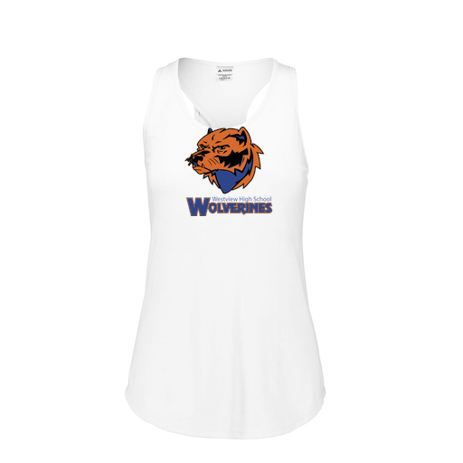 [3078.005.S-LOGO3] Ladies Tri Blend Tank Top (Female Adult S, White, Logo 3)