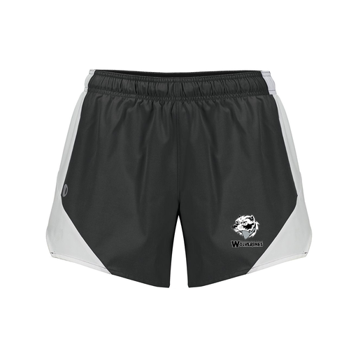 [229489.420.S-LOGO2] Girls Olympus Shorts (Female Youth S, Black, Logo 2)