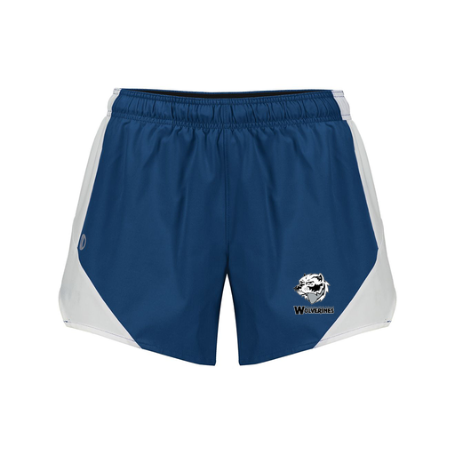 [229489.H03.S-LOGO2] Girls Olympus Shorts (Female Youth S, Navy, Logo 2)