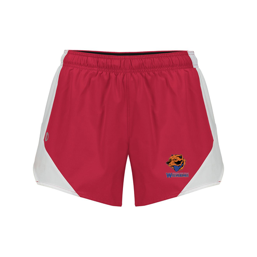 [229489.H01.S-LOGO3] Girls Olympus Shorts (Female Youth S, Red, Logo 3)