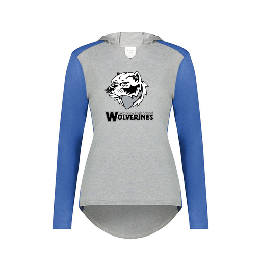 [6902.28V.XS-LOGO2] Ladies Vintage Hoodie (Female Adult XS, Royal, Logo 2)