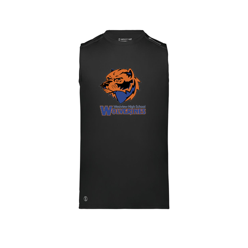 [222593.080.S-LOGO3] Men's CoolDry TankTop (Adult S, Black, Logo 3)