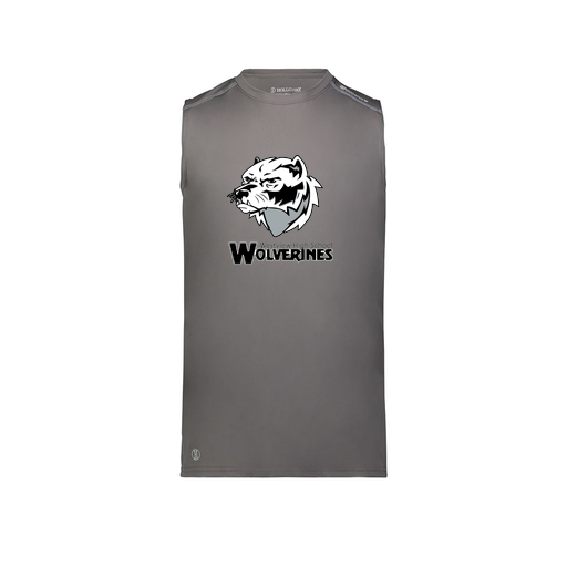 [222593.98D.S-LOGO2] Men's CoolDry TankTop (Adult S, Gray, Logo 2)