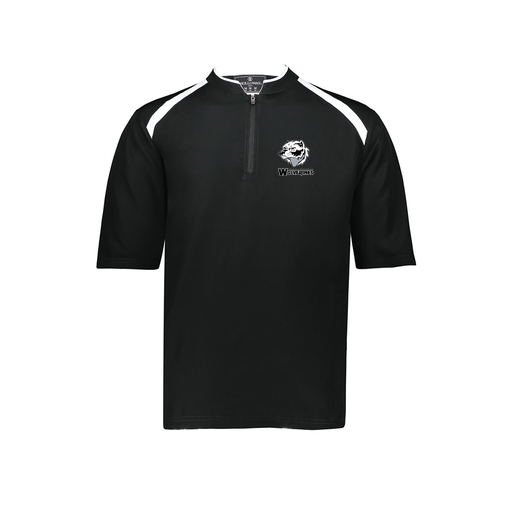 [229581-AS-BLK-LOGO2] Men's Dugout Short Sleeve Pullover (Adult S, Black, Logo 2)