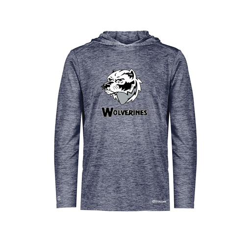 [FOLHCGNV-AS-LOGO2] Decker Men's Charge Hoodie (Adult S, Navy, Logo 2)