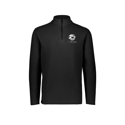 [6863.080.XS-LOGO2] Men's MicroFleece 1/4 Zip Pullover (Adult XS, Black, Logo 2)