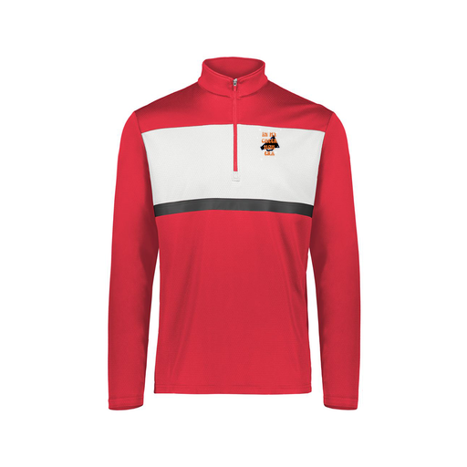 [222691.T20.S-LOGO1] Youth Bold 1/4 Zip Pullover (Youth S, Red, Logo 1)