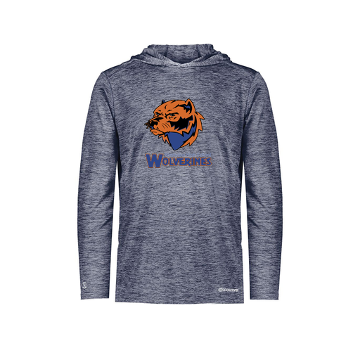 [FOLHCGNV-YS-LOGO3] Decker Youth Charge Hoodie (Youth S, Navy, Logo 3)