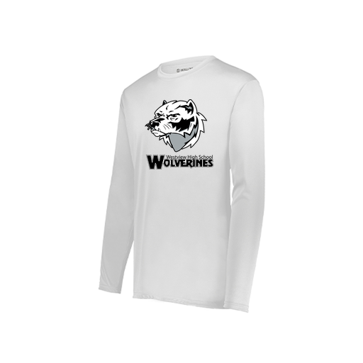 [222822.005.XS-LOGO2] Men's LS Smooth Sport Shirt (Adult XS, White, Logo 2)