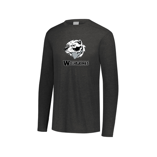 [FTLCUBBK-AXS-LOGO2] Decker Men's Tri-Blend T-Shirt - Long Sleeve (Adult XS, Black, Logo 2)