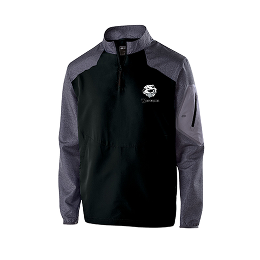 [229155.H05.XS-LOGO2] Men's Raider LS Pullover (Adult XS, Black, Logo 2)