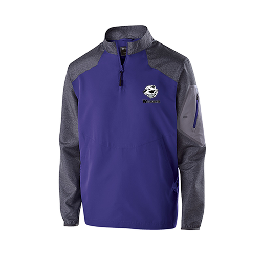 [229155.H68.XS-LOGO2] Men's Raider LS Pullover (Adult XS, Purple, Logo 2)