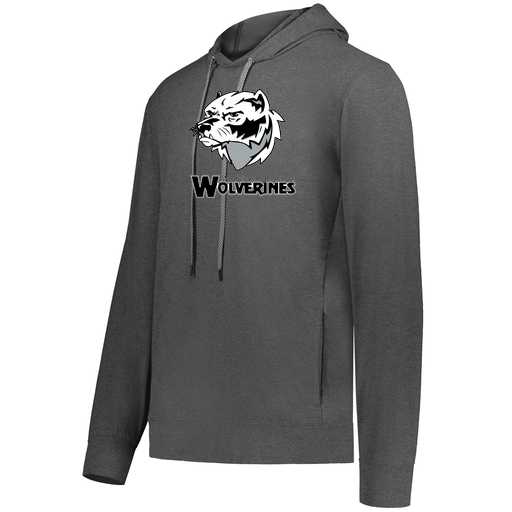 [222598.013.S-LOGO2] Men's Ventura Thin Knit Hoodie (Adult S, Gray, Logo 2)