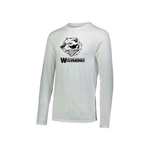 [FTLCUBWH-YS-LOGO2] Decker Youth Tri-Blend T-Shirt - Long Sleeve (Youth S, White, Logo 2)