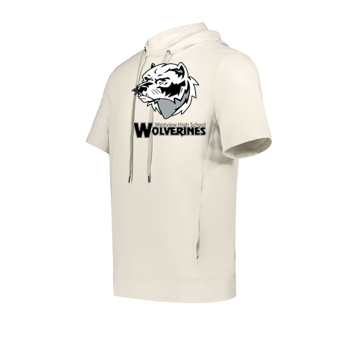 [222605-WHT-YS-LOGO2] YOUTH VENTURA SOFT KNIT SHORT SLEEVE HOODIE (Youth S, White, Logo 2)