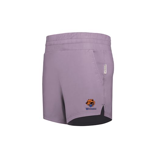 [223704.J63.XS-LOGO3] LADIES VENTURA SOFT KNIT SHORTS (Female Adult XS, Purple, Logo 3)